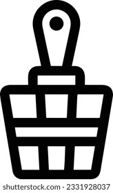 Bucket icon symbol vector image. Illustration of the bucket cleaning equipment washing outline design image. EPS 10