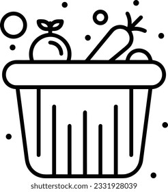 Bucket icon symbol vector image. Illustration of the bucket cleaning equipment washing outline design image. EPS 10