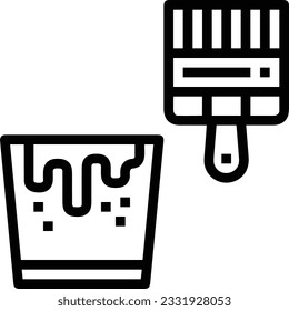 Bucket icon symbol vector image. Illustration of the bucket cleaning equipment washing outline design image. EPS 10