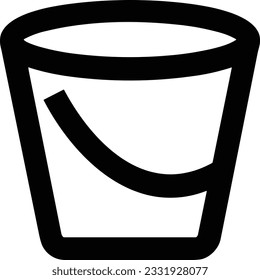 Bucket icon symbol vector image. Illustration of the bucket cleaning equipment washing outline design image. EPS 10