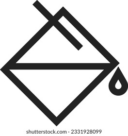 Bucket icon symbol vector image. Illustration of the bucket cleaning equipment washing outline design image. EPS 10