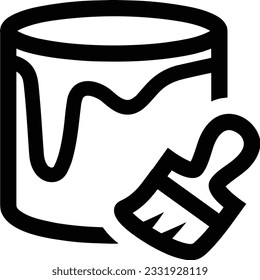 Imagen vectorial del símbolo de icono del cubo. Ilustración de la imagen de diseño del contorno de lavado del equipo de limpieza de cubos. EPS 10