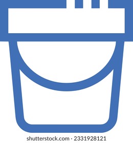 Eisensymbol, Vektorbild. Illustration der Eimerreinigungsausrüstung, die das Design der Umrisslinie abbildet. EPS10