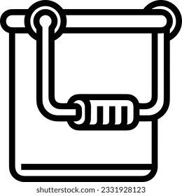 Bucket icon symbol vector image. Illustration of the bucket cleaning equipment washing outline design image. EPS 10
