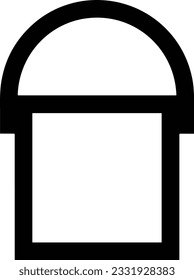 Bucket icon symbol vector image. Illustration of the bucket cleaning equipment washing outline design image. EPS 10