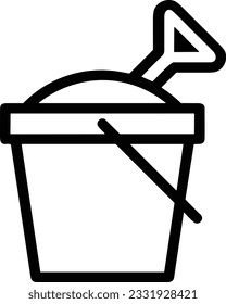 Bucket icon symbol vector image. Illustration of the bucket cleaning equipment washing outline design image. EPS 10