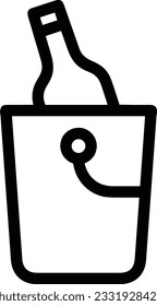 Bucket icon symbol vector image. Illustration of the bucket cleaning equipment washing outline design image. EPS 10