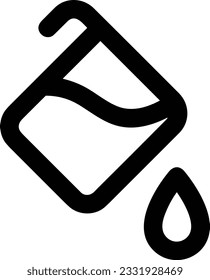 Bucket icon symbol vector image. Illustration of the bucket cleaning equipment washing outline design image. EPS 10