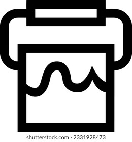 Bucket icon symbol vector image. Illustration of the bucket cleaning equipment washing outline design image. EPS 10