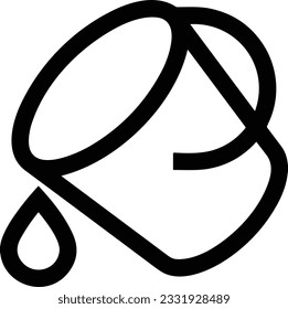 Bucket icon symbol vector image. Illustration of the bucket cleaning equipment washing outline design image. EPS 10