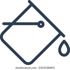 Bucket icon symbol vector image. Illustration of the bucket cleaning equipment washing outline design image. EPS 10