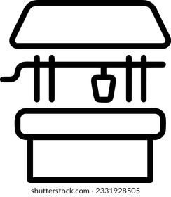 Bucket icon symbol vector image. Illustration of the bucket cleaning equipment washing outline design image. EPS 10