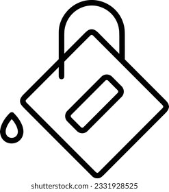 Bucket icon symbol vector image. Illustration of the bucket cleaning equipment washing outline design image. EPS 10