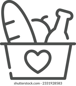 Bucket icon symbol vector image. Illustration of the bucket cleaning equipment washing outline design image. EPS 10
