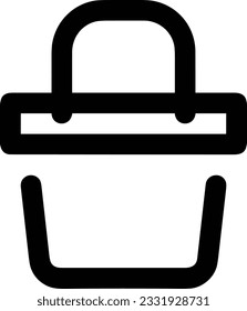 Bucket icon symbol vector image. Illustration of the bucket cleaning equipment washing outline design image. EPS 10