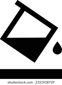 Bucket icon symbol vector image. Illustration of the bucket cleaning equipment washing outline design image. EPS 10
