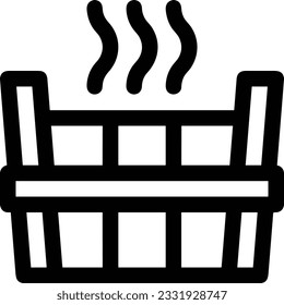 Bucket icon symbol vector image. Illustration of the bucket cleaning equipment washing outline design image. EPS 10