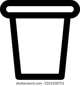 Bucket icon symbol vector image. Illustration of the bucket cleaning equipment washing outline design image. EPS 10