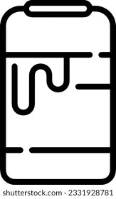 Bucket icon symbol vector image. Illustration of the bucket cleaning equipment washing outline design image. EPS 10