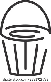 Bucket icon symbol vector image. Illustration of the bucket cleaning equipment washing outline design image. EPS 10