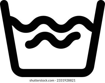 Bucket icon symbol vector image. Illustration of the bucket cleaning equipment washing outline design image. EPS 10