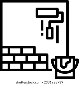 Bucket icon symbol vector image. Illustration of the bucket cleaning equipment washing outline design image. EPS 10