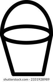 Bucket icon symbol vector image. Illustration of the bucket cleaning equipment washing outline design image. EPS 10