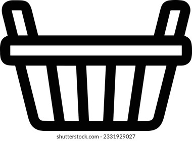 Bucket icon symbol vector image. Illustration of the bucket cleaning equipment washing outline design image. EPS 10