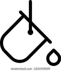 Bucket icon symbol vector image. Illustration of the bucket cleaning equipment washing outline design image. EPS 10