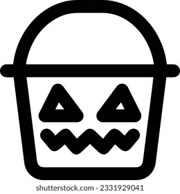 Bucket icon symbol vector image. Illustration of the bucket cleaning equipment washing outline design image. EPS 10
