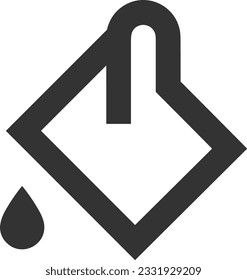 Bucket icon symbol vector image. Illustration of the bucket cleaning equipment washing outline design image. EPS 10