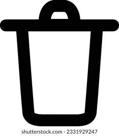 Bucket icon symbol vector image. Illustration of the bucket cleaning equipment washing outline design image. EPS 10