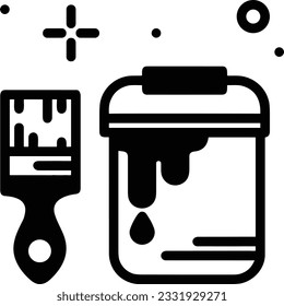 Bucket icon symbol vector image. Illustration of the bucket cleaning equipment washing outline design image. EPS 10