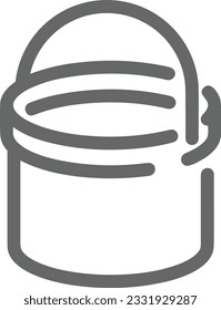 Bucket icon symbol vector image. Illustration of the bucket cleaning equipment washing outline design image. EPS 10
