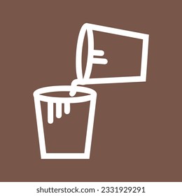 Imagen vectorial del símbolo de icono del cubo. Ilustración de la imagen de diseño del contorno de lavado del equipo de limpieza de cubos. EPS 10