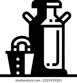 Bucket icon symbol vector image. Illustration of the bucket cleaning equipment washing outline design image. EPS 10