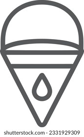 Bucket icon symbol vector image. Illustration of the bucket cleaning equipment washing outline design image. EPS 10