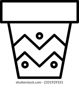 Bucket icon symbol vector image. Illustration of the bucket cleaning equipment washing outline design image. EPS 10