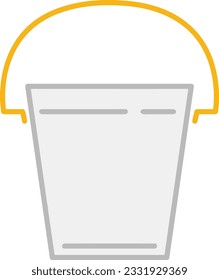 Bucket icon symbol vector image. Illustration of the bucket cleaning equipment washing outline design image. EPS 10