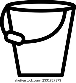 Bucket icon symbol vector image. Illustration of the bucket cleaning equipment washing outline design image. EPS 10
