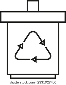 Bucket icon symbol vector image. Illustration of the bucket cleaning equipment washing outline design image. EPS 10