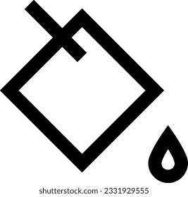 Bucket icon symbol vector image. Illustration of the bucket cleaning equipment washing outline design image. EPS 10