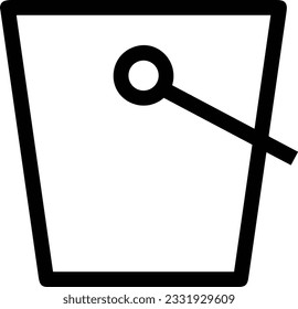 Bucket icon symbol vector image. Illustration of the bucket cleaning equipment washing outline design image. EPS 10