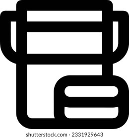 Bucket icon symbol vector image. Illustration of the bucket cleaning equipment washing outline design image. EPS 10