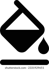 Bucket icon symbol vector image. Illustration of the bucket cleaning equipment washing outline design image. EPS 10