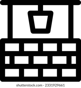 Bucket icon symbol vector image. Illustration of the bucket cleaning equipment washing outline design image. EPS 10