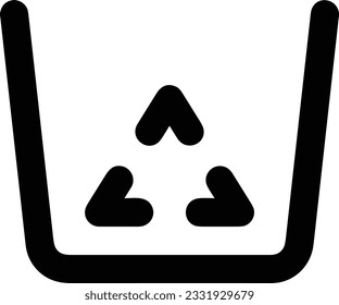 Imagen vectorial del símbolo de icono del cubo. Ilustración de la imagen de diseño del contorno de lavado del equipo de limpieza de cubos. EPS 10