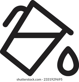 Bucket icon symbol vector image. Illustration of the bucket cleaning equipment washing outline design image. EPS 10