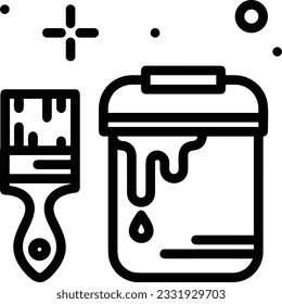 Bucket icon symbol vector image. Illustration of the bucket cleaning equipment washing outline design image. EPS 10