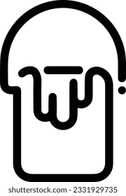 Bucket icon symbol vector image. Illustration of the bucket cleaning equipment washing outline design image. EPS 10